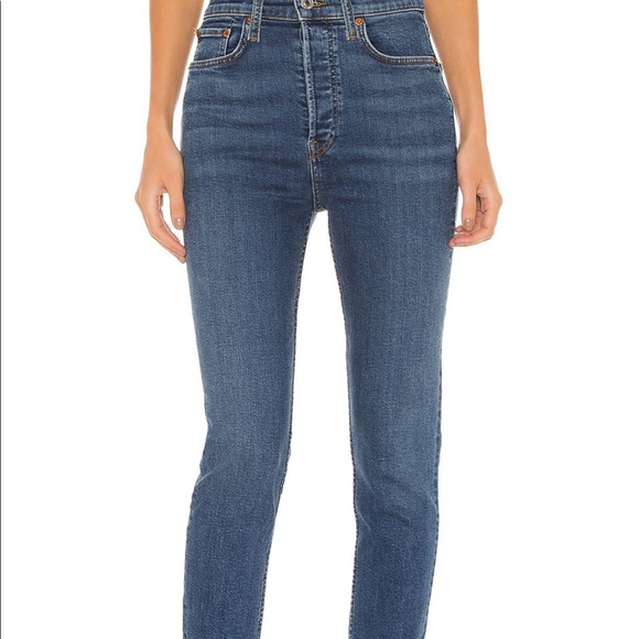 RE/DONE Ultra HighRise Ankle Crop, 26 Medium Fade - Picture 2 of 7